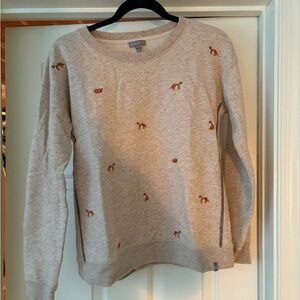 Talbot's Knit Fox Sweatshirt XS